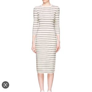 NWT Theory Delissa White and Black Knit Dress Sz M